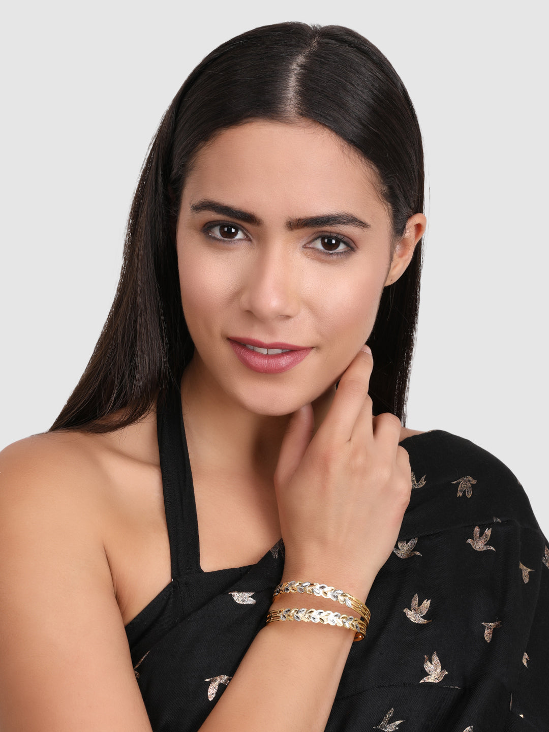Set Of 2 24K Gold-Plated Handcrafted Bangles