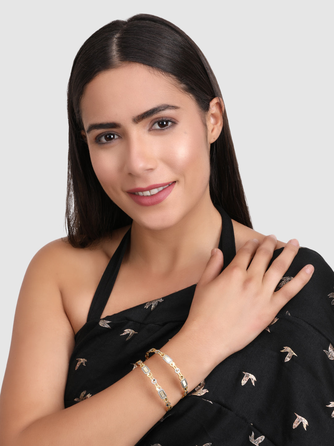 Set Of 2 Gold-Plated Handcrafted Bangles