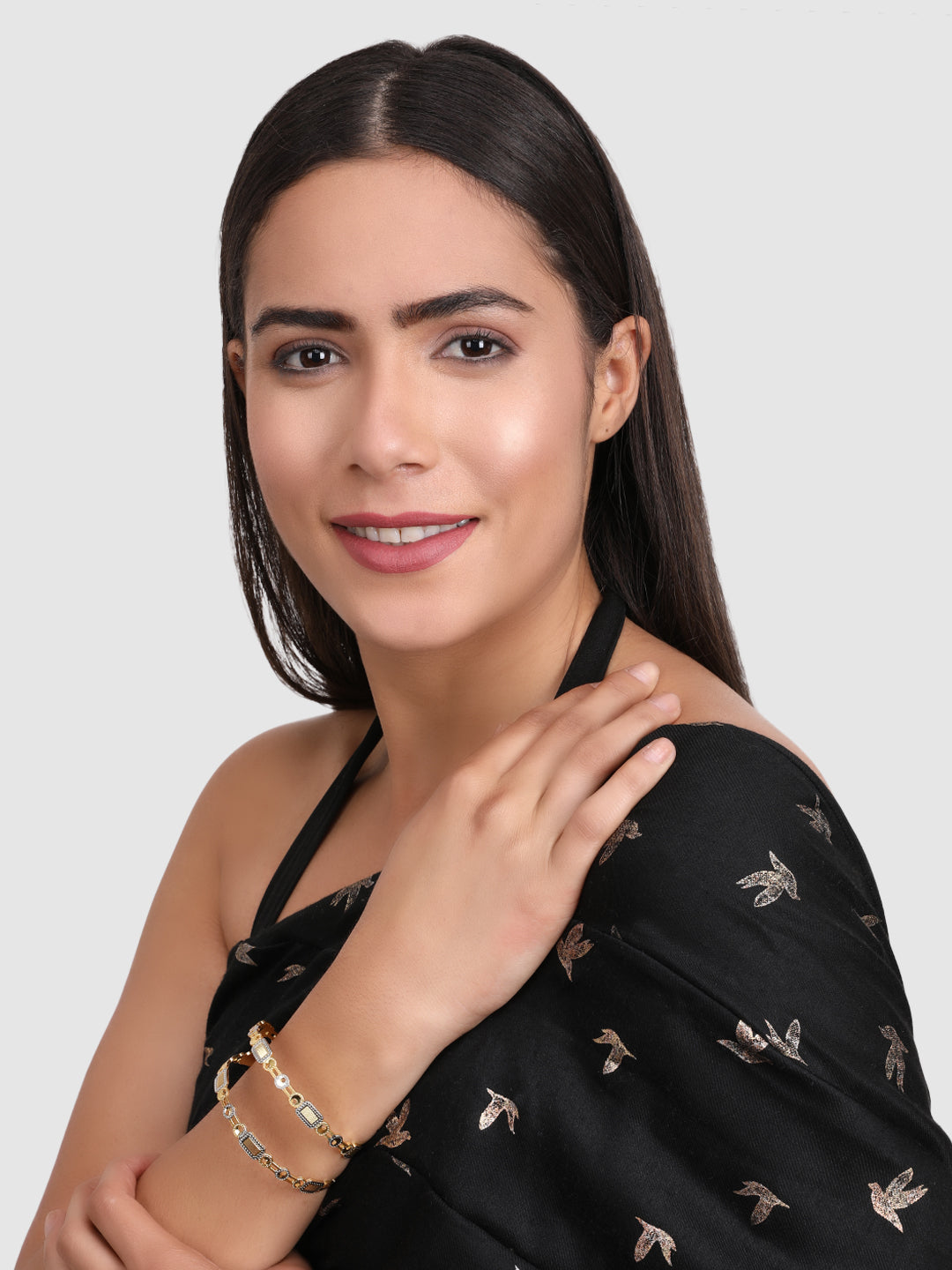 Set Of 2 Gold-Plated Handcrafted Bangles