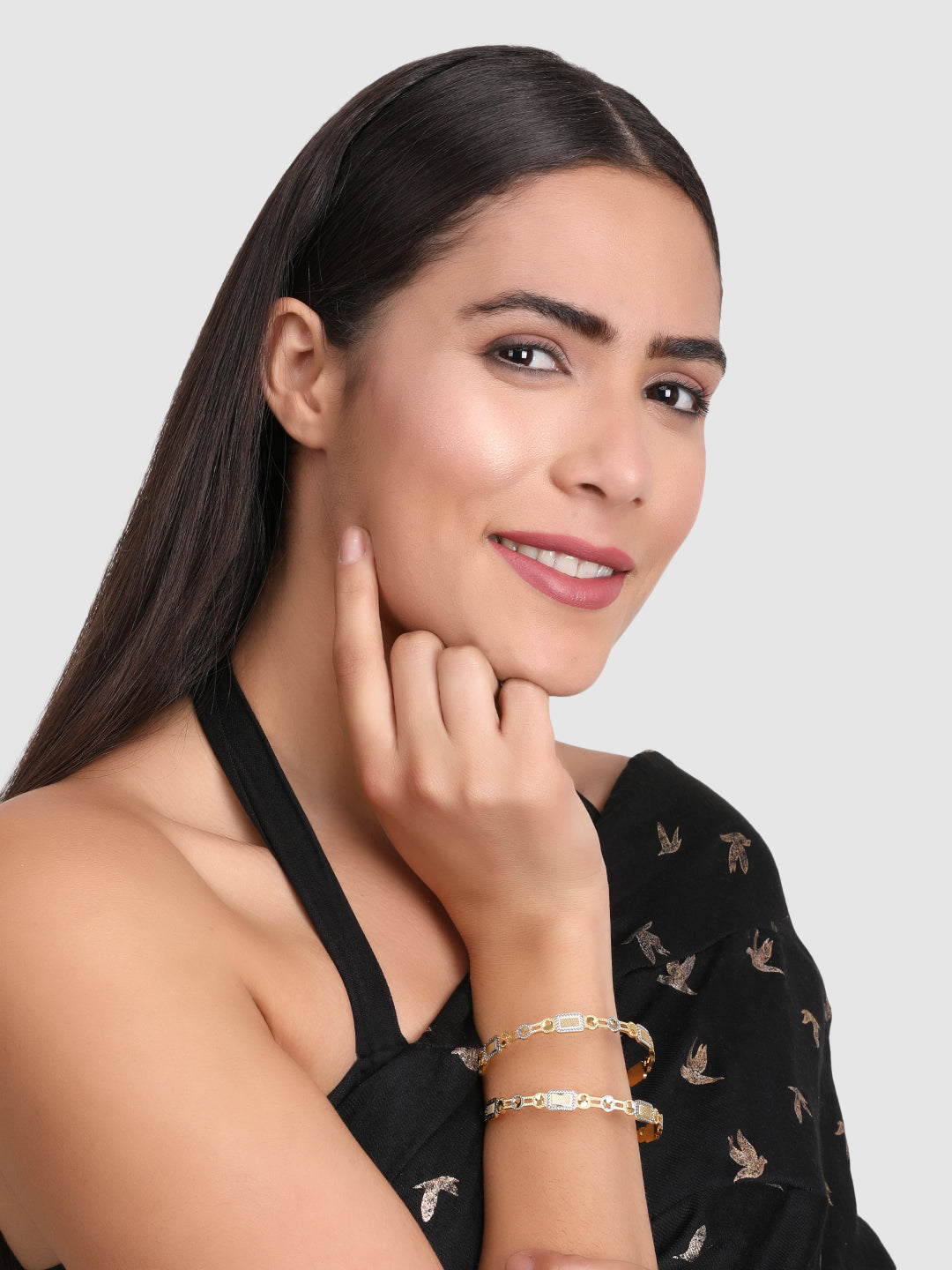 Set Of 2 Gold-Plated Handcrafted Bangles
