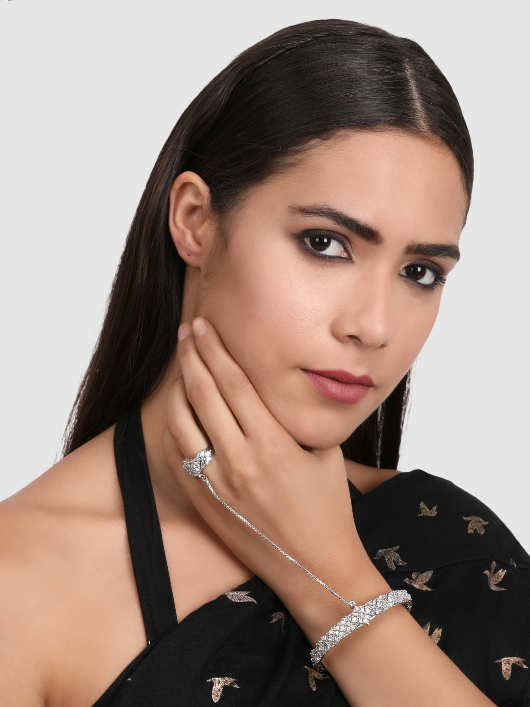 Silver-Toned Ring Bracelet