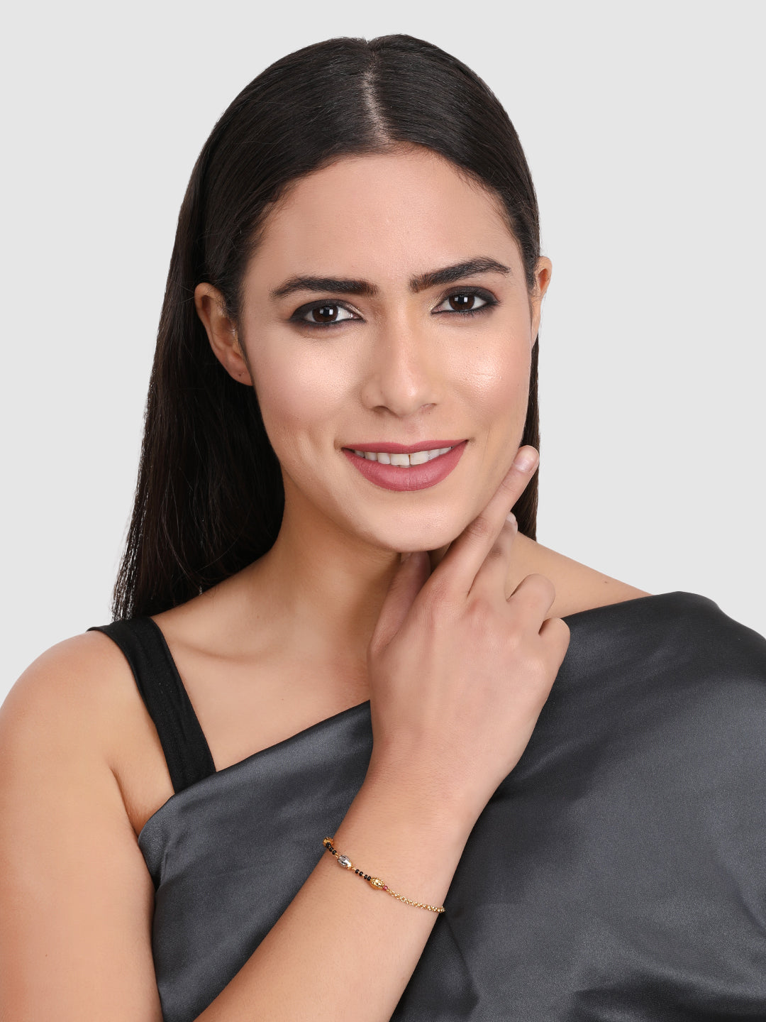 Golden-Black Adjustable Hand Mangalsutra