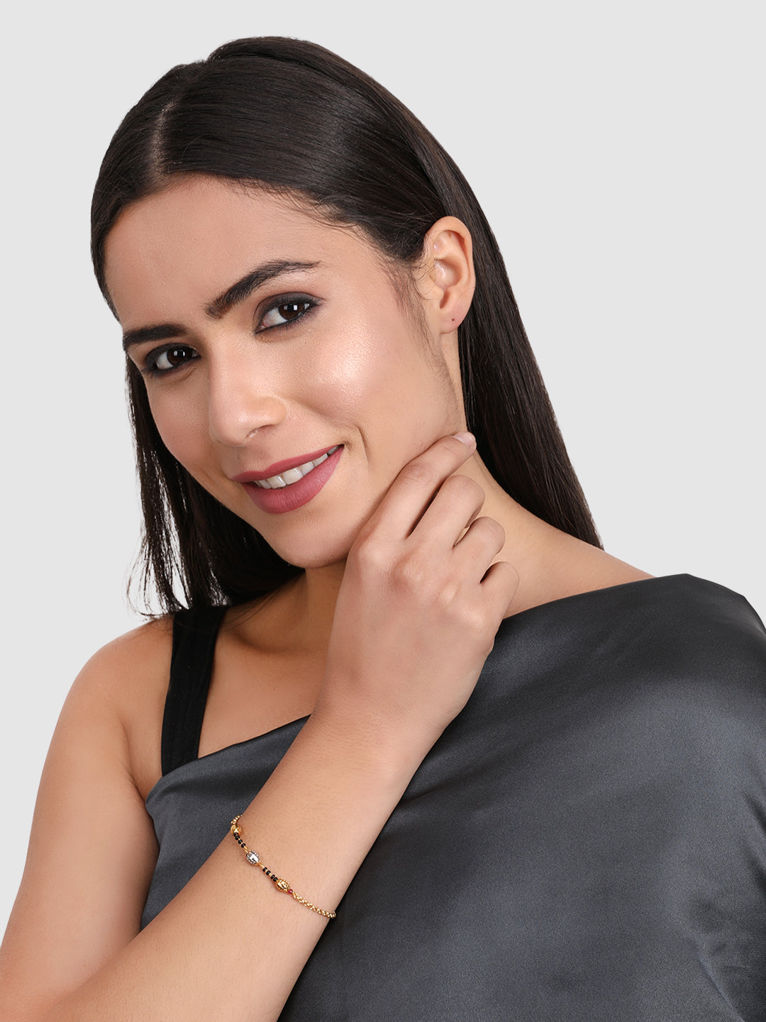 Golden-Black Adjustable Hand Mangalsutra