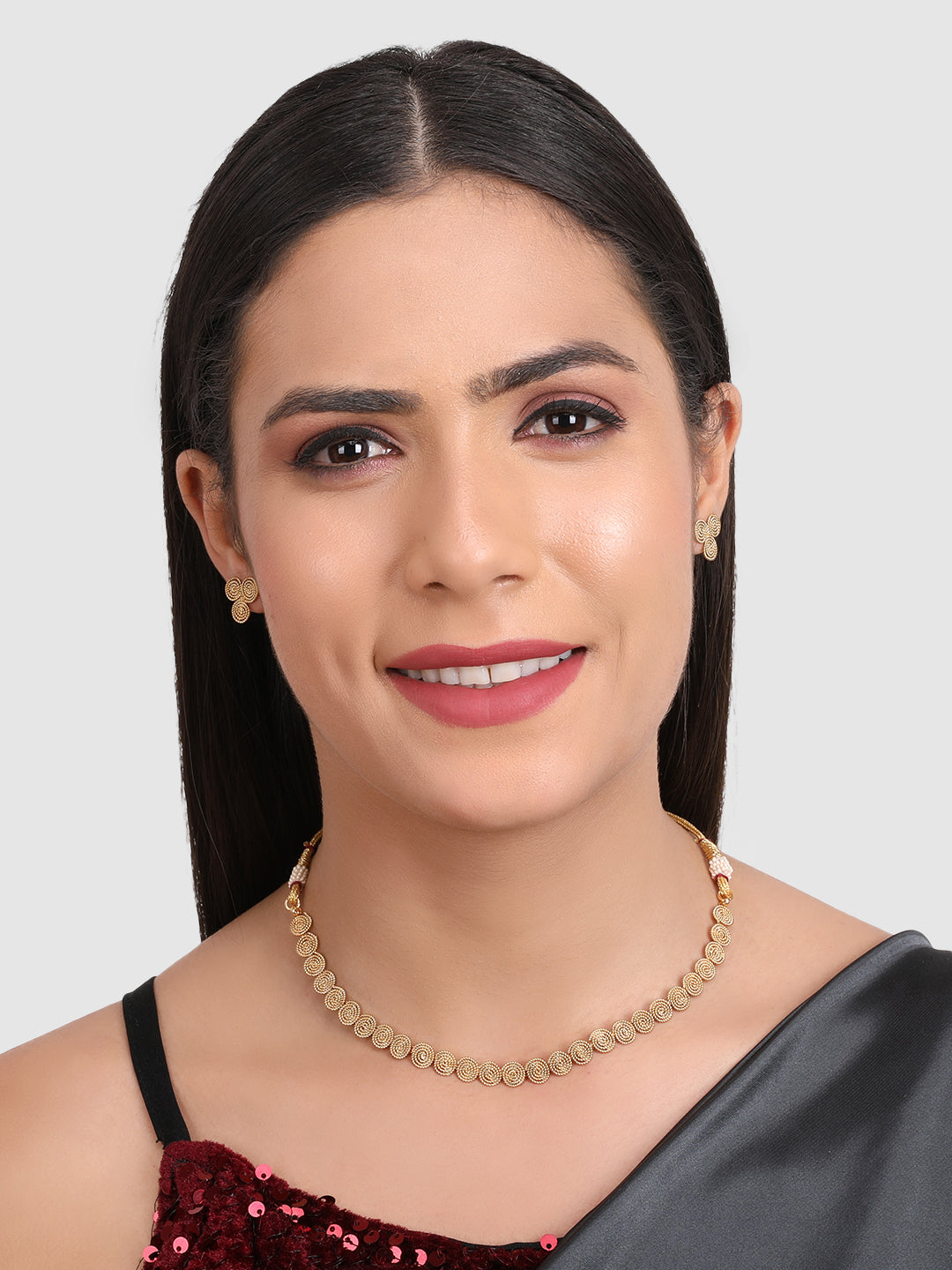 Gold-Plated Designed Jewellery Set