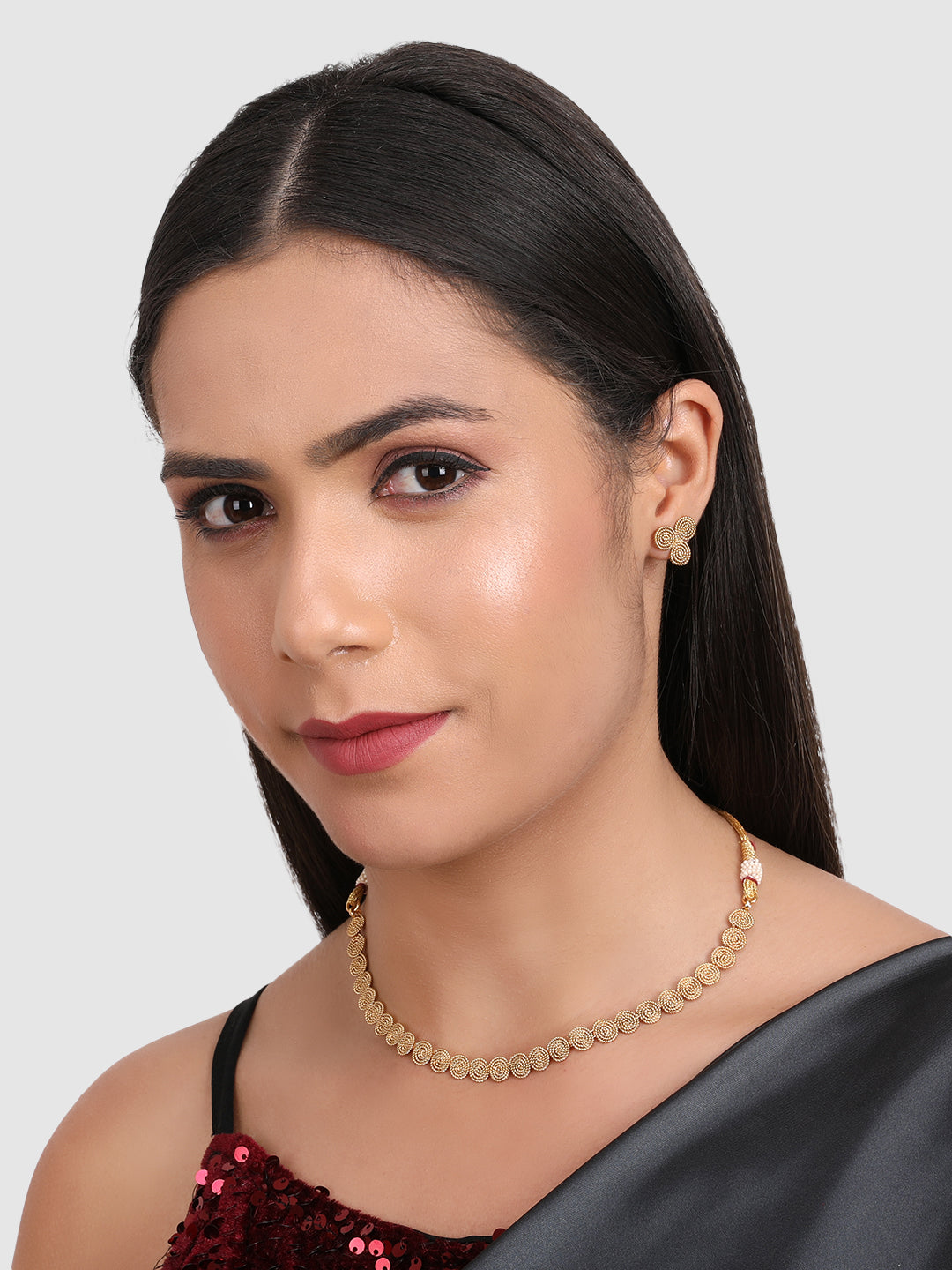 Gold-Plated Designed Jewellery Set