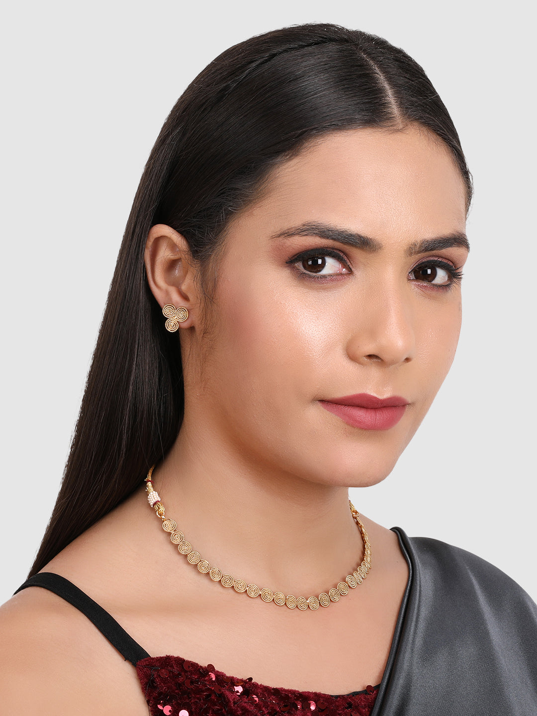 Gold-Plated Designed Jewellery Set