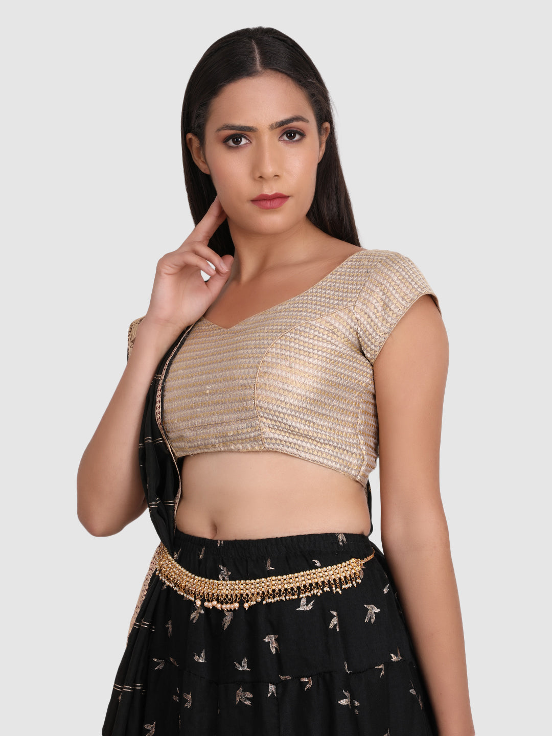 Women Gold-Plated Ethnic Stone studded Kamarbandh