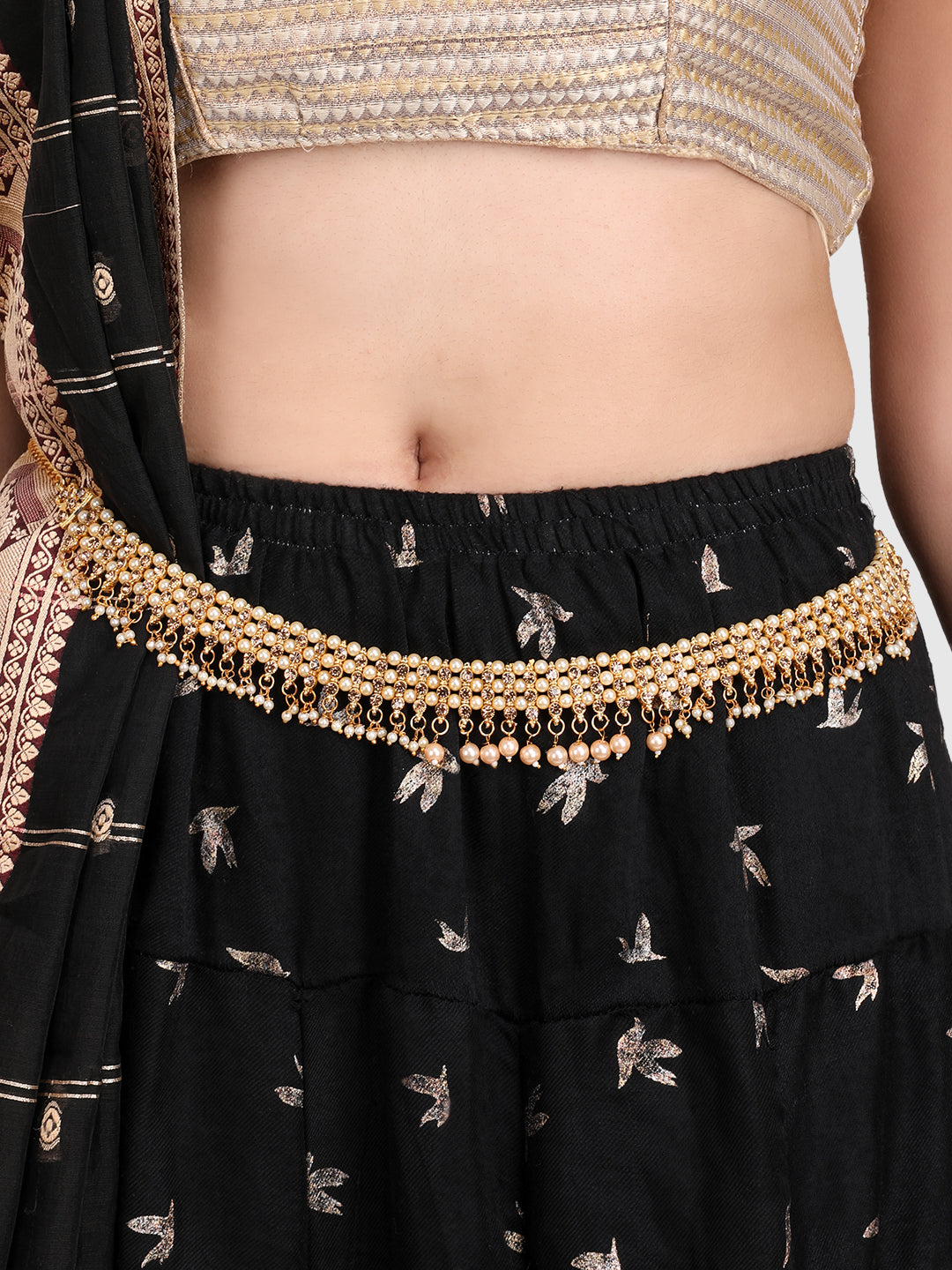 Women Gold-Plated Ethnic Stone studded Kamarbandh