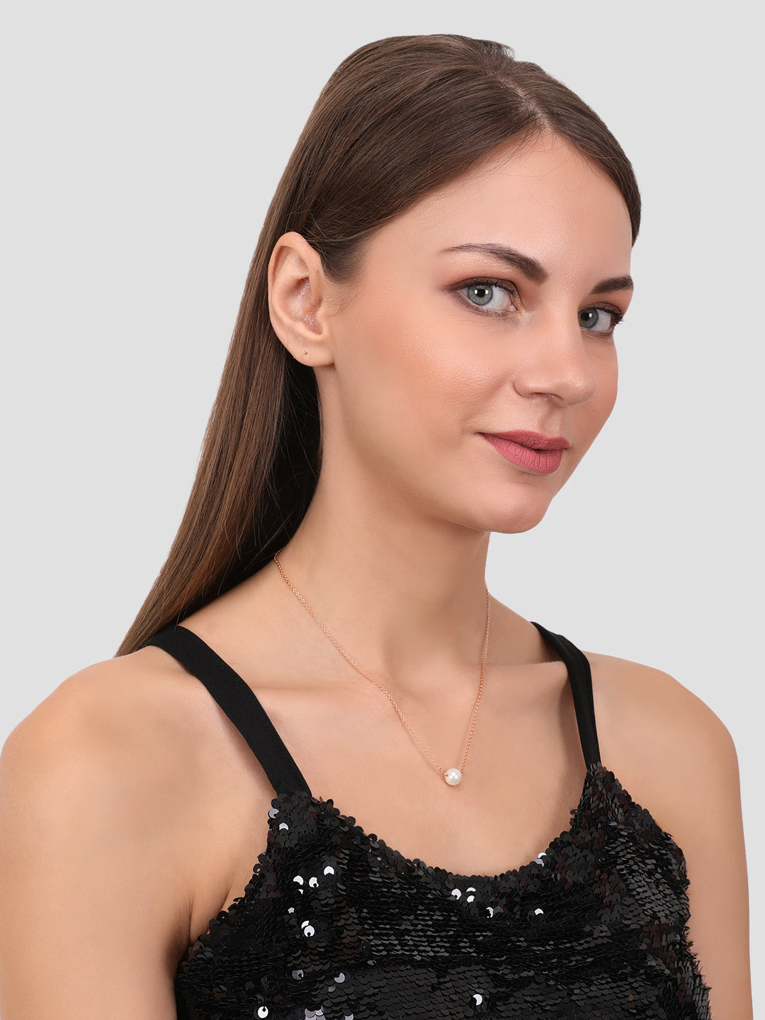 Woman Gold-Toned & White Gold-Plated Handcrafted Necklace