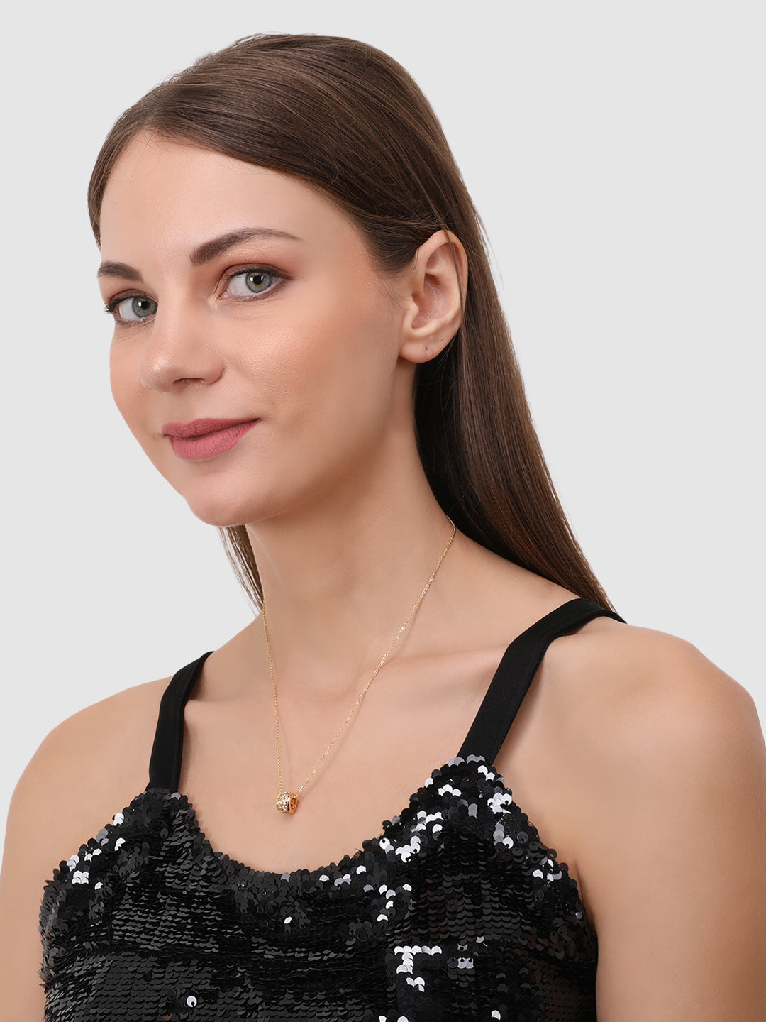 Woman Gold-Toned & White Gold-Plated Handcrafted Necklace