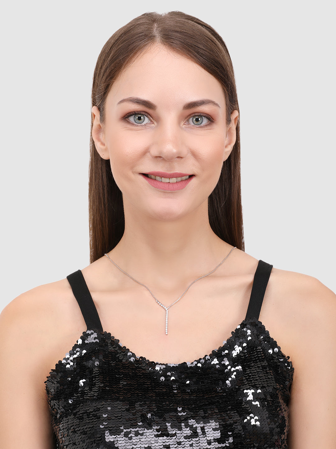 Woman Silver-Toned & White Silver-Plated Handcrafted Necklace