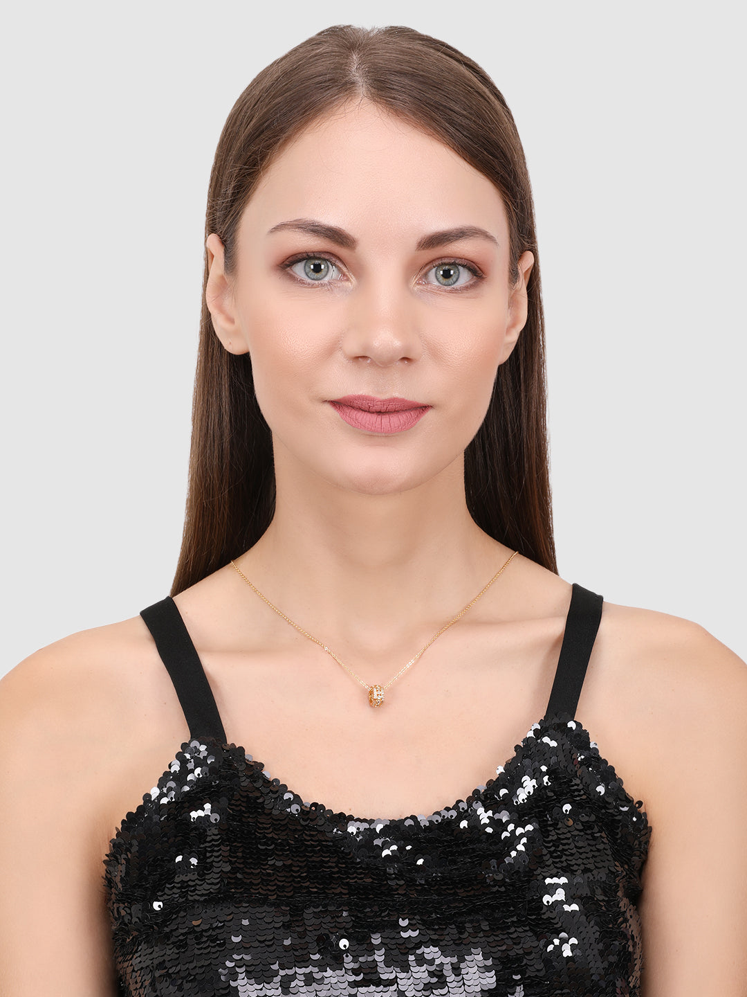 Woman Gold-Toned & White Gold-Plated Handcrafted Necklace