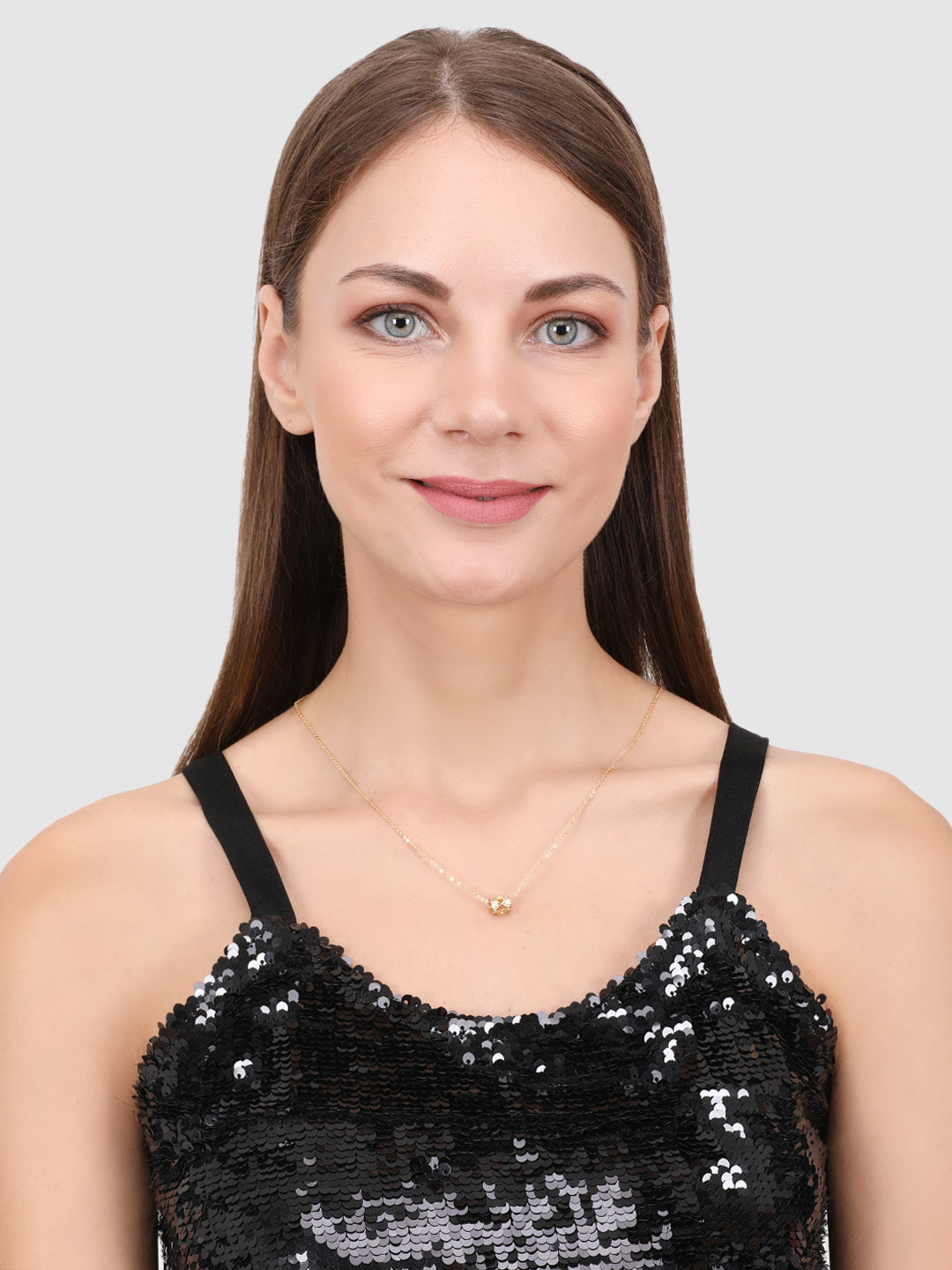 Woman Gold-Toned & White Gold-Plated Handcrafted Necklace