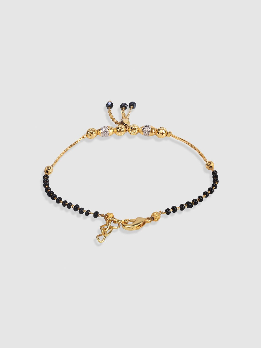 Women Gold Plated Beaded Sleek Mangalsutra/Bracelet