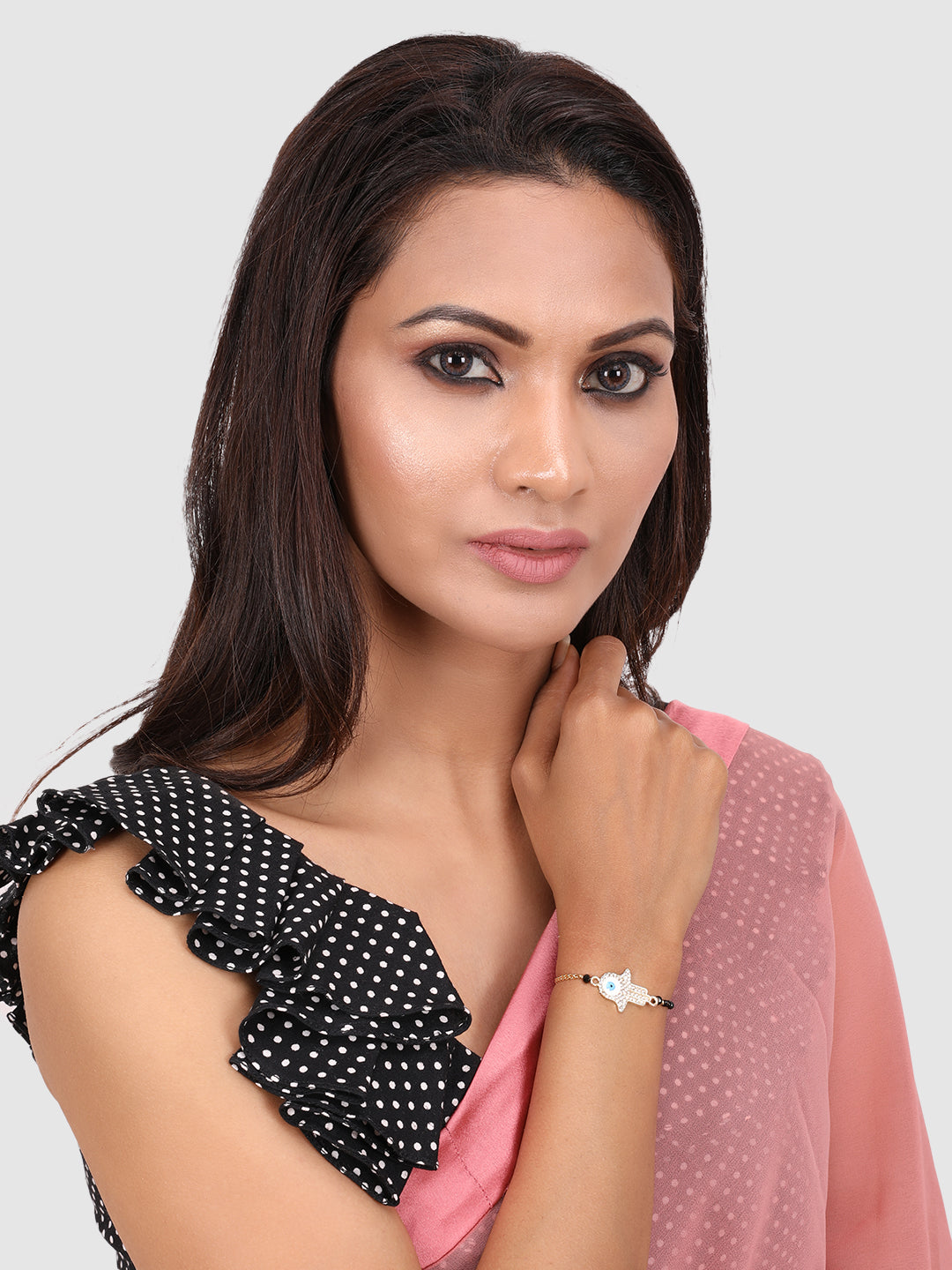Women Gold-Toned & Black Charm Bracelet