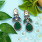 Woman Majestic Peacock Kundan Earrings