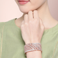 Women Rose Gold Brass American Diamond Rose Gold-Plated Kada Bracelet
