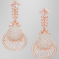 Women Rose Gold Plated Contemporary Drop Earrings