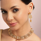 Gold-Plated Stone Studded Handcrafted Jewellery Set