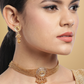Gold-Plated Handcrafted Stone-Studded Multi-Stranded Jewellery Set