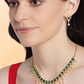 Green Gold-Plated AD-Studded Handcrafted Jewellery Set