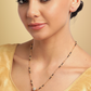 Black Gold-Plated Beaded & AD-Studded Mangalsutra