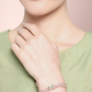 Women Rose Gold Plated AD Stone Studded Handcrafted Bangle Style Bracelet