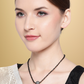 Jewels Gehna Black & Gunmetal-Toned Gold-Plated AD & Stone-Studded Mangalsutra