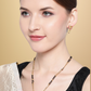 Black & Pink Gold-Plated Stone-Studded & Beaded Mangalsutra & Earrings Set