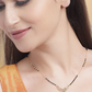 Black Gold-Plated AD-Studded & Beaded Mangalsutra