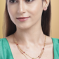 Maroon Gold-Plated AD Studded & Beaded Layered Mangalsutra