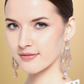 Rose Gold-Plated AD Studded Handcrafted Drop Earrings