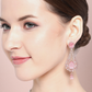 Rose Gold-Plated AD Studded Beaded Handcrafted Teardrop Shaped Drop Earrings