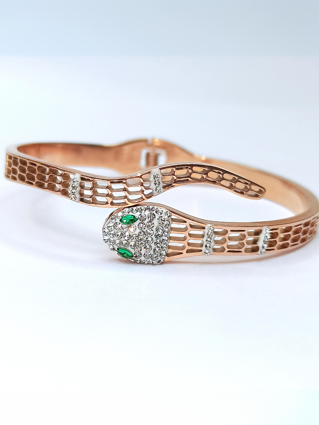 Elegant Rose Gold Snake Bracelet