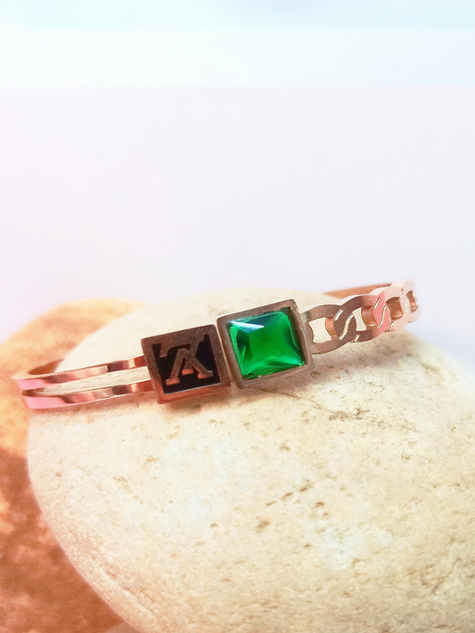 Radiant Rose Gold Green Premium Bracelet