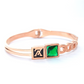 Radiant Rose Gold Green Premium Bracelet