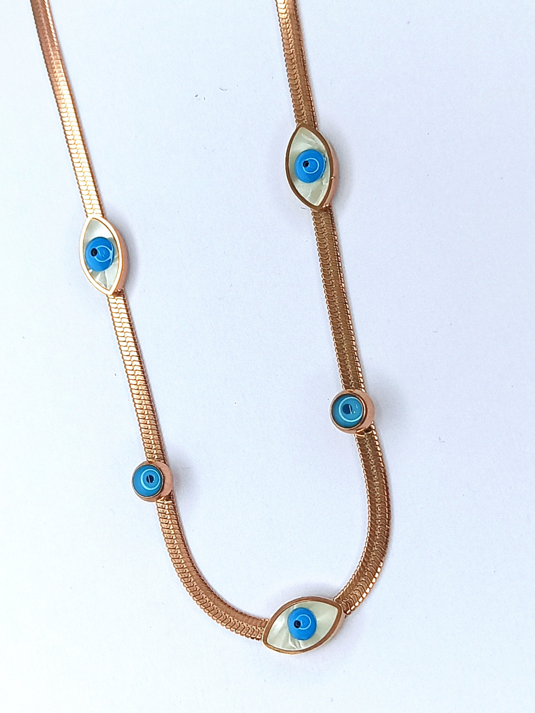 Enchanted Stylish Gold-Plated Evil Eye Chain