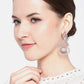 Rose Gold-Plated AD-Studded Handcrafted Contemporary Drop Earrings