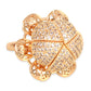 Rose Gold-Plated White Stone Studded Handcrafted Finger Ring
