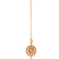 Off-White Gold-Plated Stone-Studded & Beaded Floral Shaped Maang Tikka