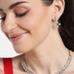 Rhodium-Plated & White American Diamond Jewellery Set