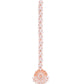 Peach-Coloured Rose Gold-Plated CZ Stone-Studded Handcrafted Maang Tika
