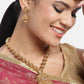Gold-Plated Stone Studded Handcrafted Jewellery Set