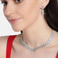 Silver-Toned Silver-Plated AD-Studded Handcrafted Jewellery Set ( American Diamond , Silver , Silver )