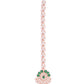 Green Rose Gold-Plated CZ Stone-Studded Handcrafted Maang Tika