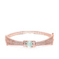 Women Rose Gold Plated AD Stone Studded Handcrafted Bangle Style Bracelet