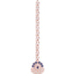 Navy Rose Gold-Plated CZ Stone-Studded Handcrafted Maang Tika