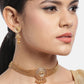 Gold-Plated Handcrafted Stone-Studded Multi-Stranded Jewellery Set