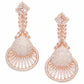 Women Rose Gold Plated Contemporary Drop Earrings