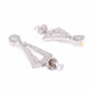 Silver-Plated Handcrafted AD-Studded Contemporary Drop Earrings